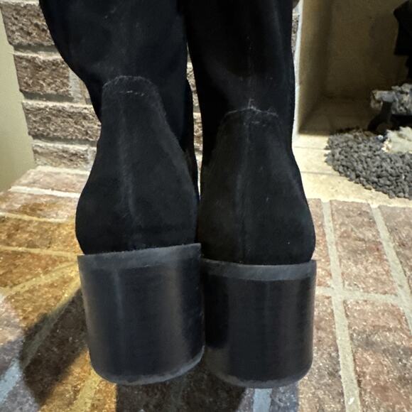 Steve Madden Women Romney Black Leather Western Festival Pull On Boots sz 9 - Picture 14 of 16